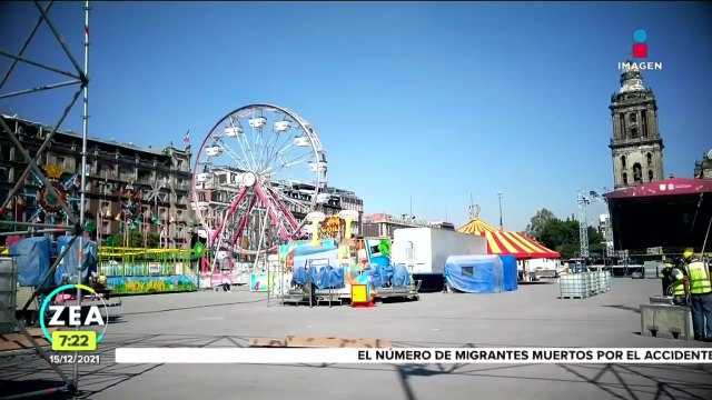 Así luce el Zócalo de la CDMX previo a la verbena navideña