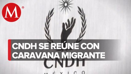 En CdMx, caravana migrante marcha hacia oficina central del INM en Polanco