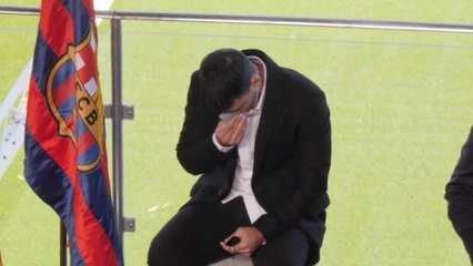 Aguero overcome with tears as he confirms retirement from football