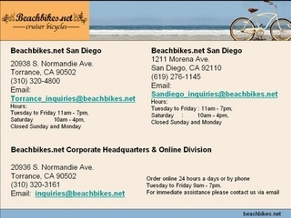 Beach Cruiser Bikes & Accessories Online