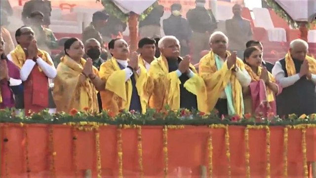 Chief Ministers of BJP ruled states reaches Ayodhya