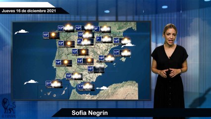 El tiempo del jueves 16 de diciembre