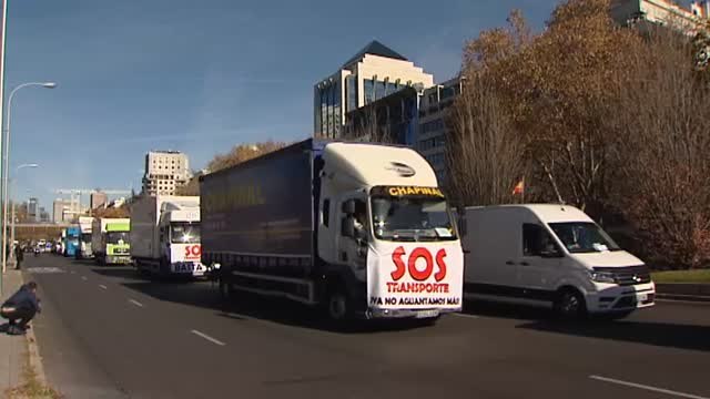 Protesta de transportistas en distintas ciudades españolas