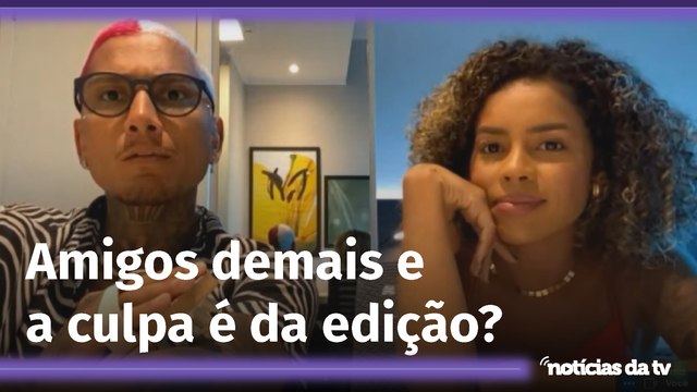 Solteiros, Sthe e Dynho assistem vídeos do grude e culpam edição de A Fazenda 13