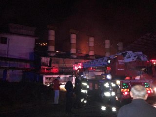 Çay fabrikasında yangın çıktı - Of Belediye Başkanı Salim Salih Sarıalioğlu