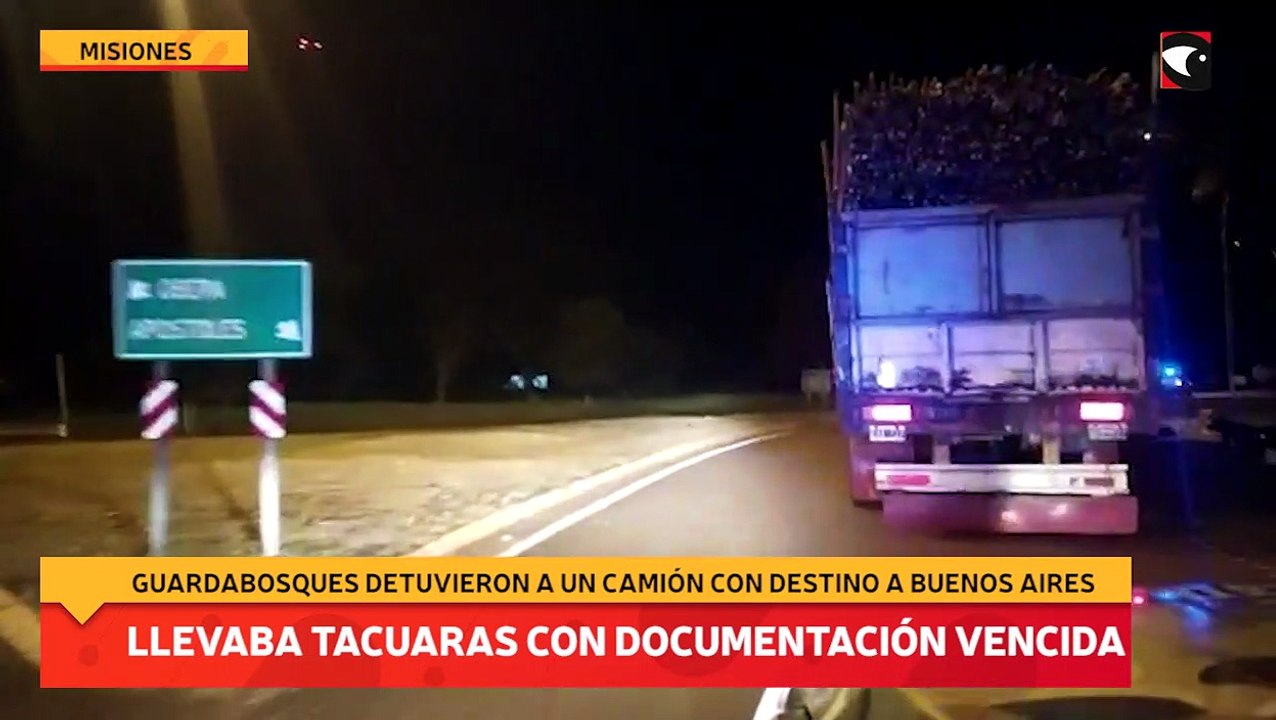Llevaba tacuaras con documentación vencida