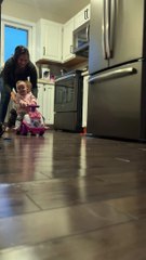 Baby Boy Belly Laughs While Pushing Twin Sister