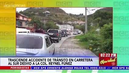 ¡Familia a bordo de camioneta sufre percance en desvío a col. Reynel Fúnez, carretera al sur!