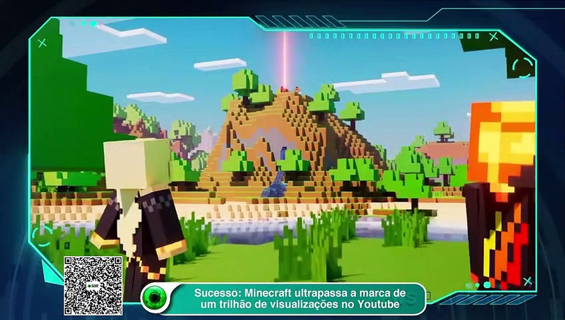 comemora que Minecraft bateu um trilhão de visualizações na  plataforma