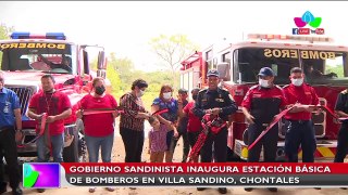 Gobierno sandinista inaugura estación básica de Bomberos en Villa Sandino, Chontales