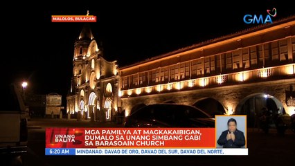 Mga pamilya at magkakaibigan, dumalo sa unang simbang gabi sa Barasoain Chruch | UB