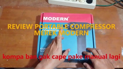 Review pompa angin compressor portable cordless merek modern, tidak lagi menggunakan pompa manual