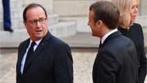 GALA VIDEO - François Hollande et Emmanuel Macron : leur échange étonnant sous l’œil curieux de Nicolas Sarkozy.