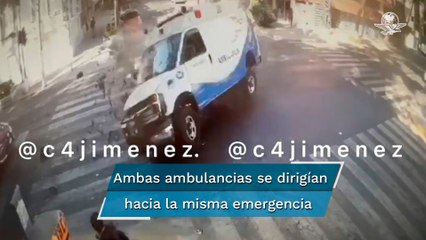 Así fue el momento exacto del choque de ambulancias en la colonia Roma