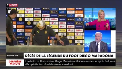 GALA VIDEO - Emotion chez Laurence Ferrari après la mort de Maradona : "Comme si on mettait des énarques sur un terrain de foot"