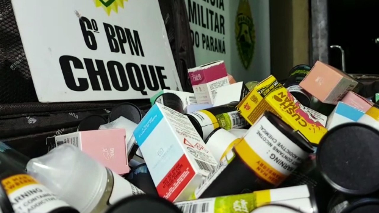 Choque apreende R$ 10 mil em essências para cigarros eletrônicos que seriam entregues em Londrina