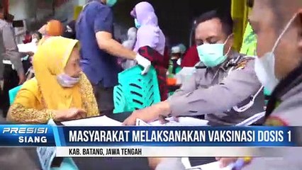 Polres Batang Gelar Vaksinasi Keliling Dosis 1 Sasar Masyarakat Di Pasar Induk Batang