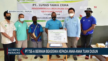 PT TSE-A Berikan Beasiswa kepada Anak-Anak Tuan Dusun