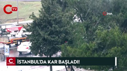 Büyükçekmece ve Beylikdüzü'nde kar yağışı başladı