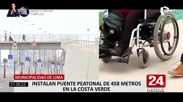 Municipalidad de Lima instala puente peatonal de 458 metros en la Costa Verde