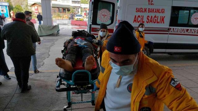 Samsun'da 8 katlı inşaatın çatısından düşen işçi ağır yaralandı