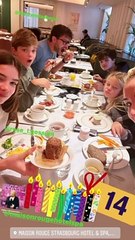 Elodie Gossuin et Bertrand Lacherie célèbrent les 14 ans de Jules et Rose, le 21 décembre 2021