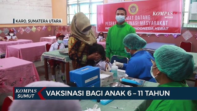 Anak Usia 6-11 Tahun di Kabupaten Karo Mulai di Vaksin Covid-19