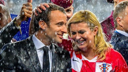 GALA VIDEO – Emmanuel Macron et la présidente croate : leur étonnante complicité après la victoire des Bleus