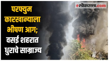 下载视频: वसईतील परफ्युम कारखान्याला भीषण आग; अग्निशमन दलाकडून आग विझवण्यासाठी शर्थीचे प्रयत्न