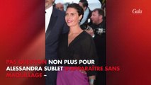 GALA VIDEO -  Chemi­sier trans­pa­rent et panta­lon fuch­sia : la tenue déto­nante d'Ales­san­dra Sublet à Cannes