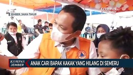 Anak Cari Bapak dan Kakaknya yang Hilang Tersapu Awan Panas Semeru