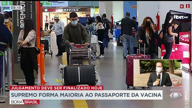 Supremo forma maioria por exigência do passaporte da vacina. Julgamento deve ser finalizado nesta quinta-feira.