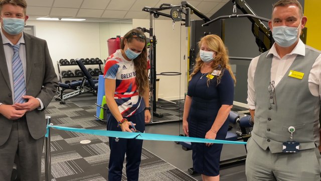 Rochester Olympian opens Medway Maritime hospital's new staff gym
