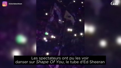 GALA VIDEO - David et Victoria Beckham ont biens appréciés le concert de Ed Sheeran