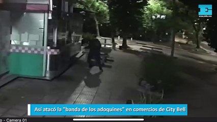 Así atacó la banda de los adoquines en comercios de City Bell