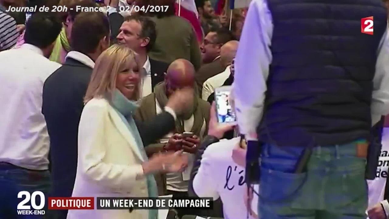 GALA VIDEO - Brigitte Macron danse lors du meeting de son mari