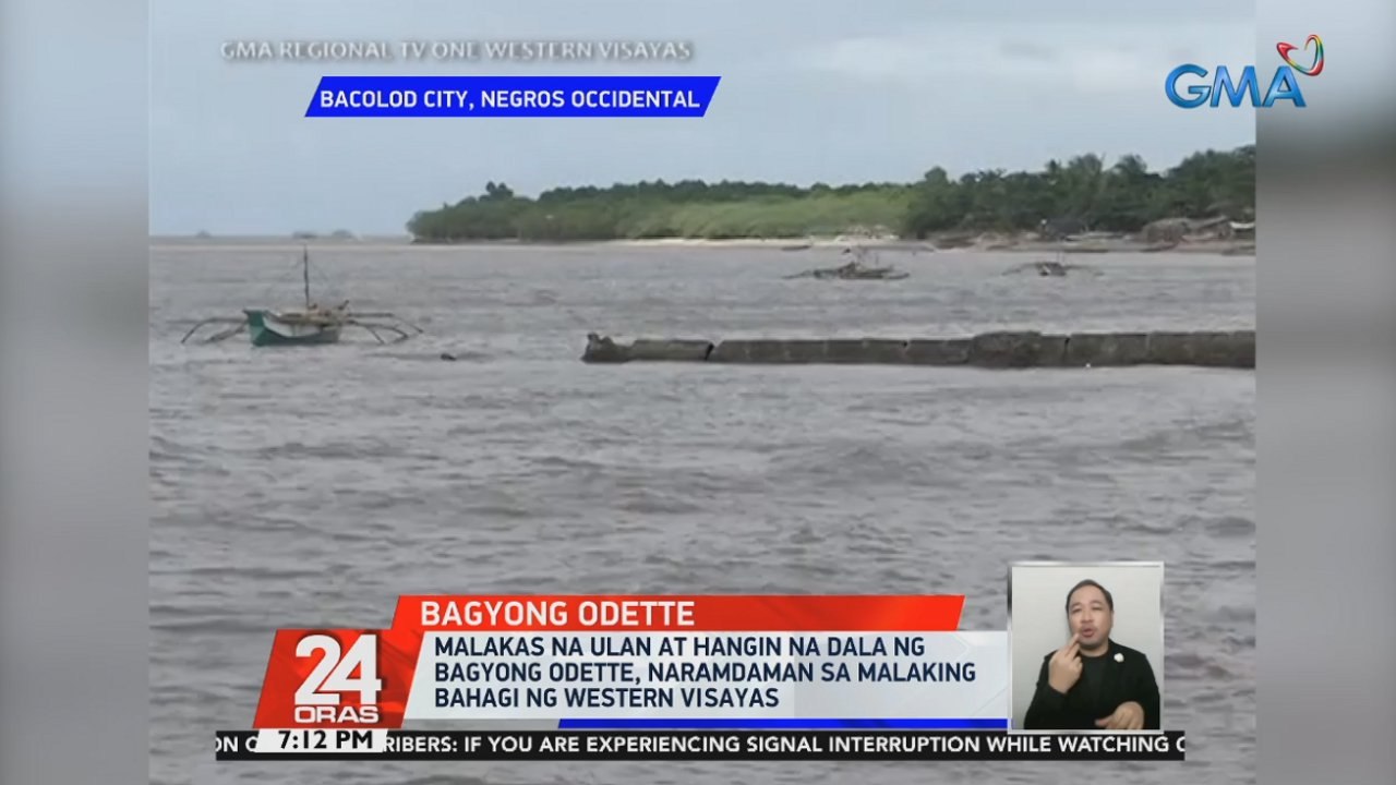 Malakas na ulan at hangin na dala ng Bagyong Odette, naramdaman sa malaking bahagi ng Western Visayas | 24 Oras