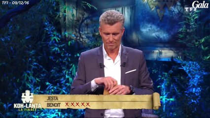 GALA VIDEO - Finale de Koh Lanta 2016 : Benoît s'essuie la bouche après le bisou de Jesta
