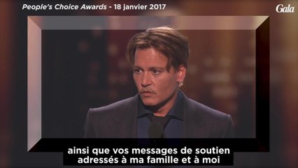 GALA VIDEO - Johnny Depp remercie ses fans au People's Choice Awards 2017
