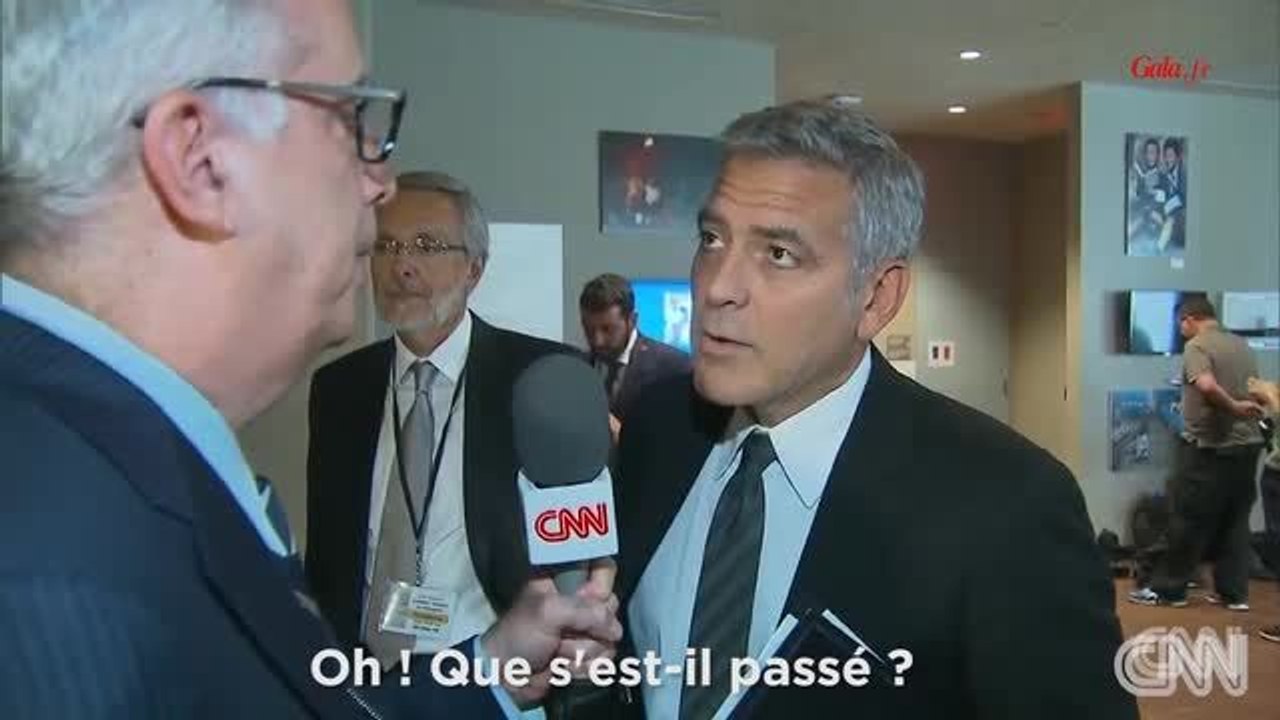 GALA VIDEO - George Clooney apprend le divorce de Brad Pitt et Angelina Jolie lors d'une interview