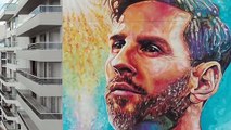 Um mural de Messi ‘de outra galáxia’ em Rosário