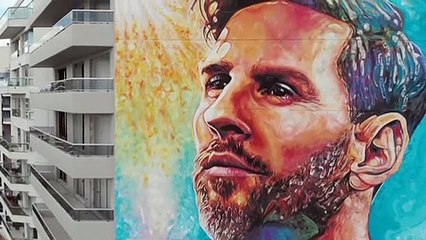Um mural de Messi ‘de outra galáxia’ em Rosário
