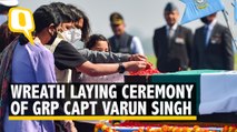 RIP Group Captain Varun Singh | Defence Personnel, Family Pay Last Respects at Wreath-Laying Ceremony