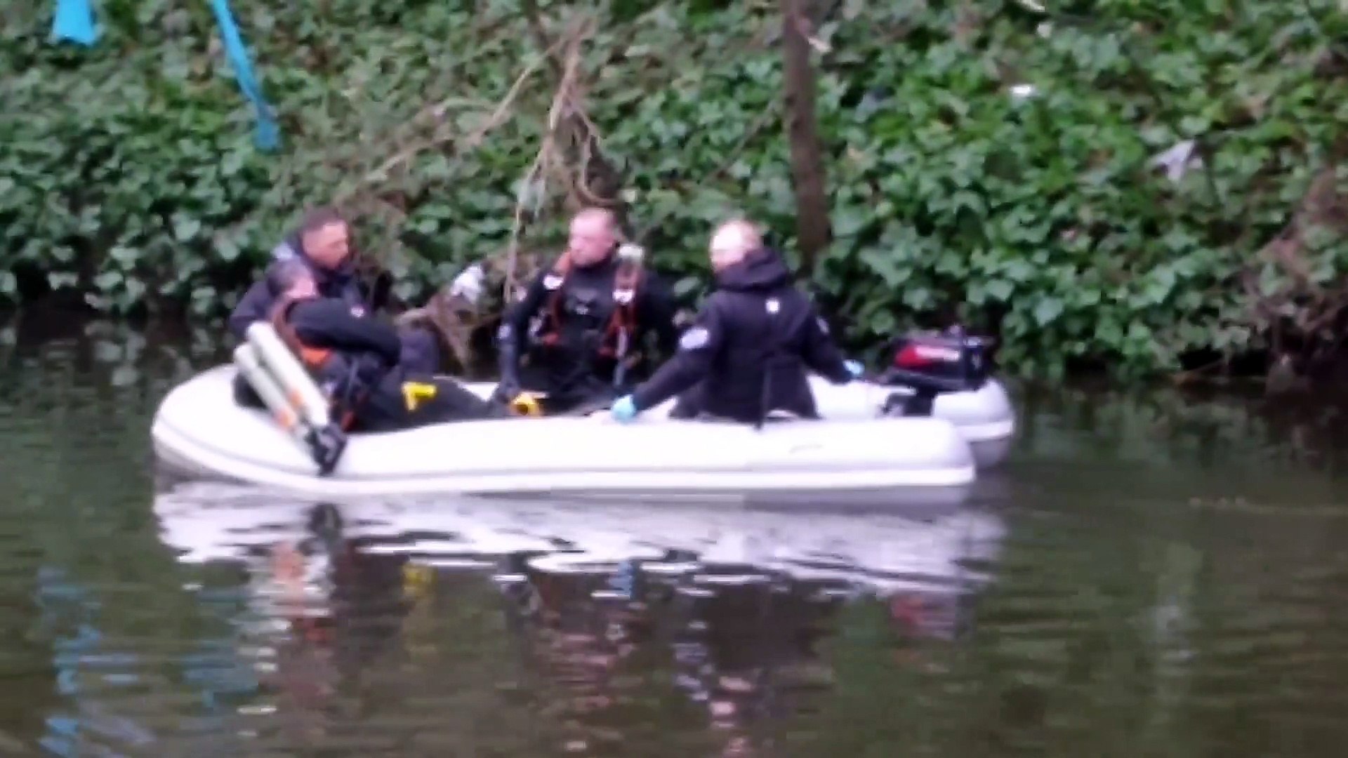 ⁣Police divers were seen on canals in Manchester as part of the search for missing student Charley Ga