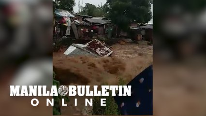A house in Cagayan de Oro was swept by a strong river current due to 'Odette'