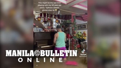 Netizen plays piano as floodwaters enter their house in CDO due to 'Odette'
