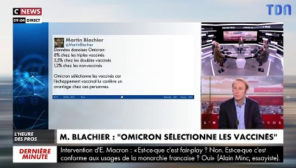 « Omicron sélectionne les vaccinés » : Martin Blachier met le feu aux poudres