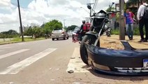 Motociclista fica ferido em acidente de trânsito na Rua Manaus, em Cascavel