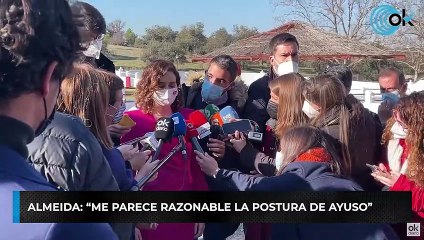 Ayuso y Almeida muestran unión en torno al partido