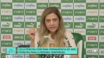 ELE FICA! A nova presidente do Palmeiras, Leila Pereira, confirmou em coletiva que o técnico Abel Ferreira fica no Palmeiras para 2022. #JogoAberto